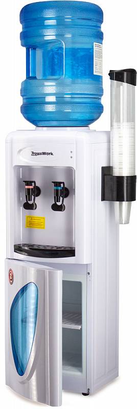 Кулер для воды Водораздатчик Aqua Work 0.7-LWR белый со шкафчиком без охлаждения