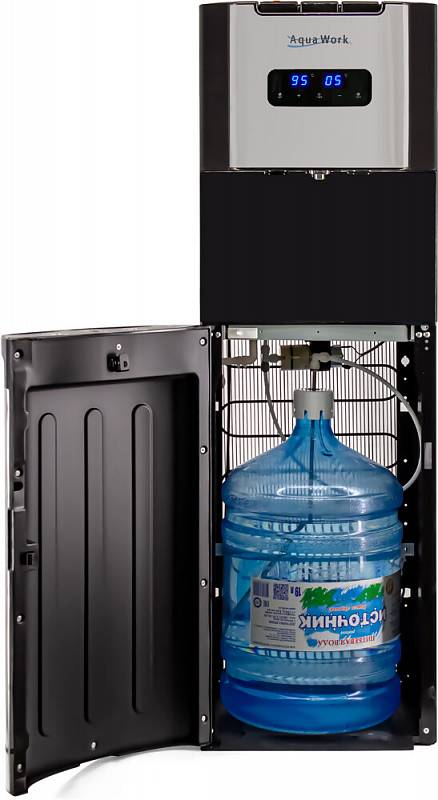 Кулер для воды Aqua Work 72-LS черный с нижней загрузкой бутыли компрессорный